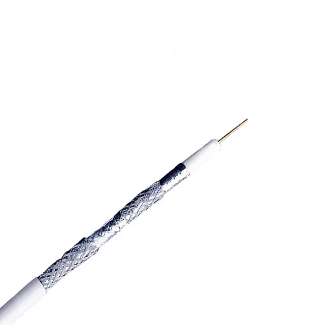 White PVC Outer Diameter 7.5mm Wire 18AWG Cable Four Shielded HD Digital TV Dedicated Cable CCTV Coaxial Cable