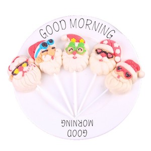 3D giáng sinh Marshmallow Santa Claus Snowman phong cách Marshmallow Nhiều màu Halal giáng sinh Marshmallow kẹo mút kẹo - Product Image 3