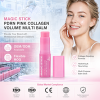Best-seller transfrontalier, tendance sur TikTok, baume à lèvres multi-effets hydratant au collagène rose PDRN, stick de collagène OEM