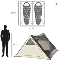 Tente de Camping Pop-Up pour 2 à 3 personnes, étanche, automatique, écran instantané, Portable