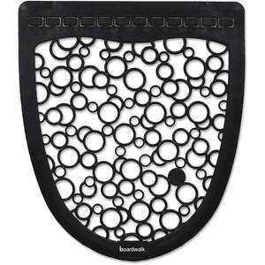 Boardwalk UMBW Standing <b>Urinal</b> Mat 2.0 Black/White Rubber 17 1/2 X 20 Plastic Portable Sensor Feature for Bathroom Use 6/Carton - Product Image 2