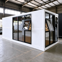Bureau conteneur préfabriqué pliable, salle de direction portable pour chantier, structure en acier étanche pour chantier de construction