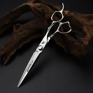 7.0 inch NEPURLson sliver fashion design beauty barber scissors flat scissors tooth Hair scissors