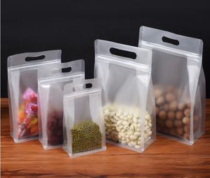 Frosted Self-sealing Food Grade <b>Transparent</b> Recyclable PE Ziplock <b>Bag</b> with Three-dimensional Design for Supermarket Use - Product Image 5
