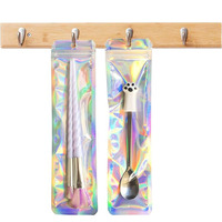 Benutzer definierte Stift Lebensmittel Lagerung Verpackung Plastiktüte Stift Verpackung Mylar Reiß verschluss taschen für 2,4x9 Zoll Verpackung Lip gloss, Schmuck, Kosmetik