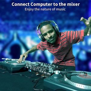 <span class=keywords><strong>Cable</strong></span> de Audio Estéreo <span class=keywords><strong>con</strong></span> Conector TRS Macho de 3.5 mm a <span class=keywords><strong>Doble</strong></span> Conector TS Mono Macho de 6.35 mm, Divisor en Y, Revestimiento de PVC para Altavoces y Micrófonos - Product Image 5