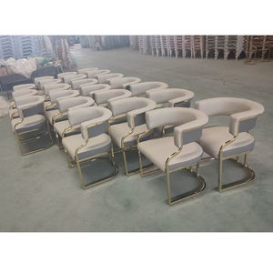 Ghế ăn phòng khách bằng thép không gỉ mạ vàng hiện đại với chất liệu nhung sang trọng, nội thất khách sạn cao cấp, thích hợp cho nhà ở, phòng ngủ, phòng khách - Product Image 5