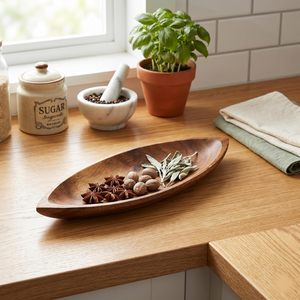 Bandeja <span class=keywords><strong>de</strong></span> Servir Hecha a Mano en Forma <span class=keywords><strong>de</strong></span> Barco <span class=keywords><strong>de</strong></span> Madera <span class=keywords><strong>de</strong></span> Acacia para <span class=keywords><strong>Cocina</strong></span> y Decoración del Hogar - Product Image 3