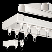 Rail de rideau double en aluminium robuste et durable pour usage moderne à la maison ou au bureau
