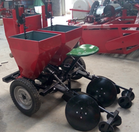 1-Ridge 2-Row Potato Seeder 3-Point Linkage Tractor Integrated Film Covering Gearbox Components-Potato Planting Machine