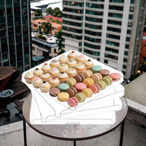 Las últimas bandejas de postre acrílicas dobladas para fiesta. Cenar, Cumpleaños, Familia - Product Image 1