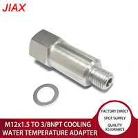 Nouvel adaptateur de capteur de moteur LS étendu M12x1.5 3/8NPT, capteur de température du liquide de refroidissement, port hexagonal étanche en aluminium 6061-T6, couleur argent