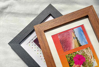 Cadre photo miniature en bois MDF véritable, très vendu, 20x60cm, format A2 A3, à suspendre, couleur blanc, noir, noyer