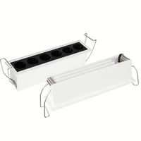 Lampes linéaires LED extérieures modernes étanches IP65, haute luminosité, encastrées, grille, projecteur intelligent, 5000K, lumière du jour, CRI élevé