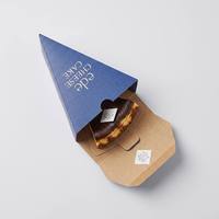 Boîte à gâteau triangulaire personnalisée avec logo, en carton alimentaire, pour une seule portion de cheesecake, emballage pour boulangerie, à emporter, mousse, dessert