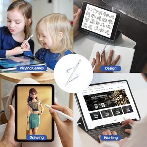 <span class=keywords><strong>Stylet</strong></span> en aluminium pour <span class=keywords><strong>iPad</strong></span> 2018-2026 <span class=keywords><strong>avec</strong></span> rejet de paume, charge rapide, sensibilité à l'inclinaison, ZD02, 8 heures d'autonomie, compatible - Product Image 6