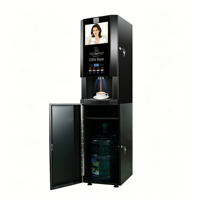 Distributeur automatique de café instantané avec écran publicitaire de 10 pouces, machine à jus automatique, boissons chaudes/froides, 3 saveurs