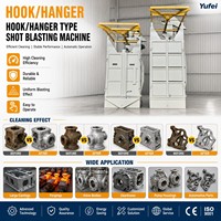 Machine de sablage motorisée à commande PLC automatique, type à grappin, Q3730, pour décapage de surface de blocs moteur et engrenages en fonte, 50KW