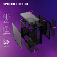 Boîtier PC Gamer AntarcChill ATX avec ventilateurs ARGB et port Type-C, boîtier tour complet pour PC de bureau, haute qualité, Gabineter Gamer Cases