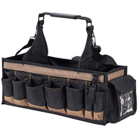 Sac fourre-tout utilitaire portable Custom1107 de taille moyenne et grande, ensemble noir/beige, pour outils de réparation, électricien, voiture, sacs à outils électriques