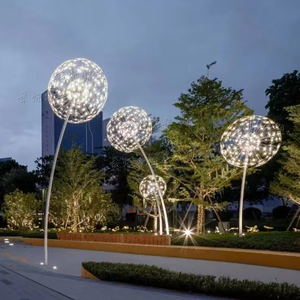 Tượng Nghệ Thuật Kim Loại Lớn Điêu Khắc Bồ Công Anh Bằng Thép Không Gỉ Cho Khu Mua Sắm Vườn - Product Image 6