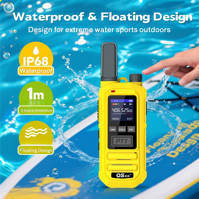 IP68 Waterproof Analog Radio Floating Walkie Talkie Long Battery Life Handheld Transceiver