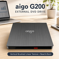 Drive DVD Eksternal Siap Kirim USB 2.0 Slim CD DVD-RW Burner Writer Optical Drive untuk Laptop PC Mac Plug and Play MOQ Rendah