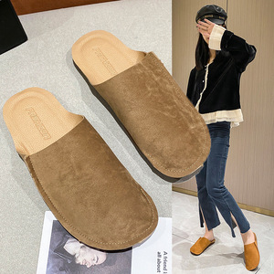 Vente en gros de mules vintage en cuir poli pour femmes, mocassins en cuir souple à semelle plate, nouveau design printemps-été - Product Image 5