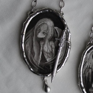 Vintage Punk Style Amulet <b>Necklace</b> with Yellow <b>Opal</b> Exquisite Hollow Design Gold Plated for Engagement Wedding or Party Gift - Product Image 6