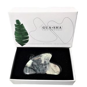 Pierres de guérison Picasso, <span class=keywords><strong>jaspe</strong></span> Gua Sha, en forme de cœur, accessoire pour <span class=keywords><strong>le</strong></span> soin Anti-vieillissement, meilleure vente - Product Image 1