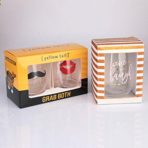 Set di Bicchieri da Vino Senza Stelo Personalizzati con Logo, Confezione Regalo, Stampa Personalizzata, Calice in Cristallo Promozionale all'Ingrosso - Product Image 2