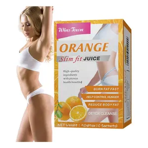 Winstown Suco de frutas para perda de peso, sabor laranja, desintoxicação de gordura para barriga lisa, suco de emagrecimento para queimaduras de barriga