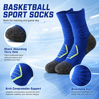Chaussettes de basket-ball d'été pour hommes, en coton tricoté standard, respirantes, écologiques, à séchage rapide, anti-transpiration et antidérapantes