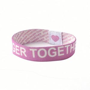 Fashion Wholesale Fabric <b>Bracelet</b> Elastic Wristband with Custom logo - Product Image 3