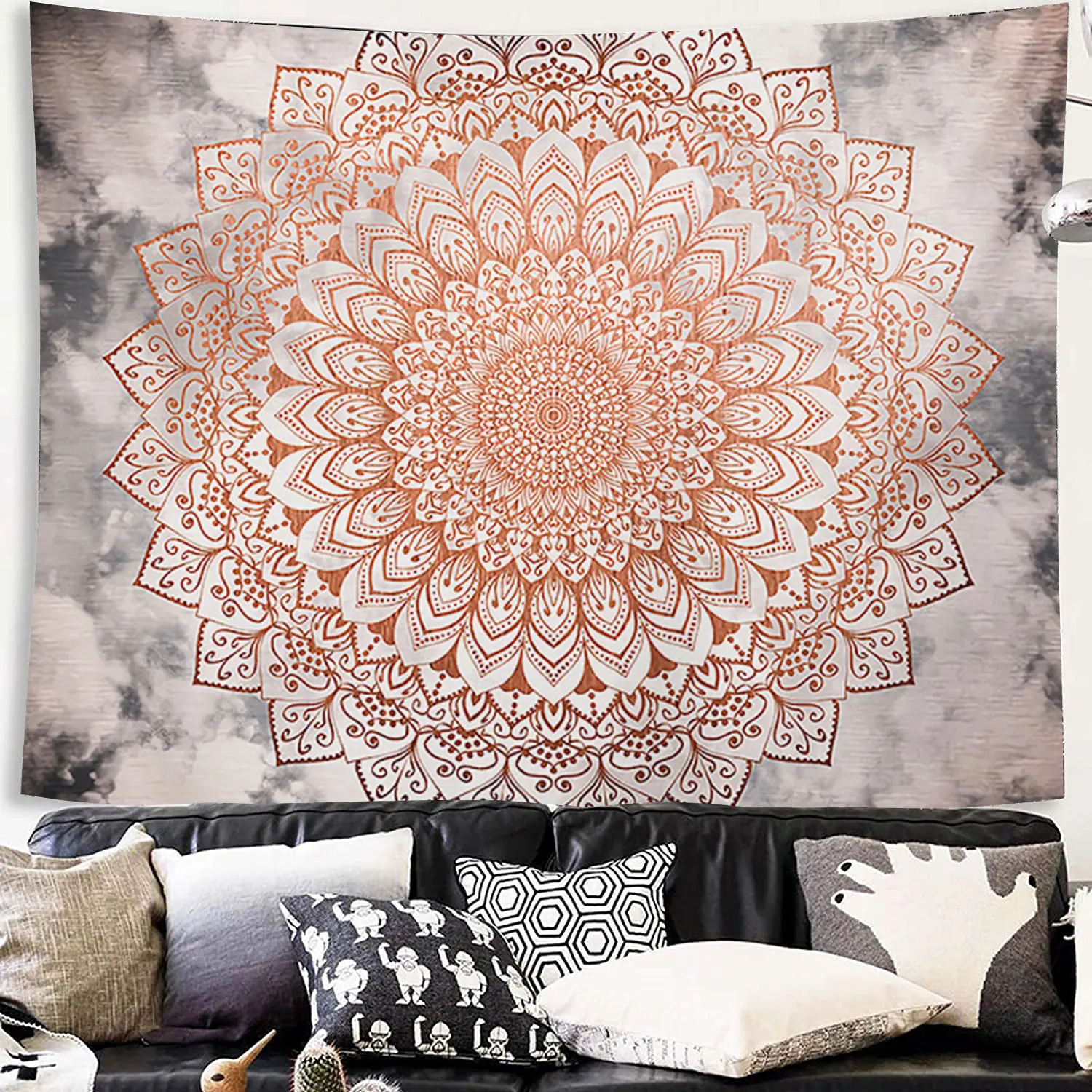 Custom Fabric 100% Cotton Boho Wall Hanging Mandala Tapestry