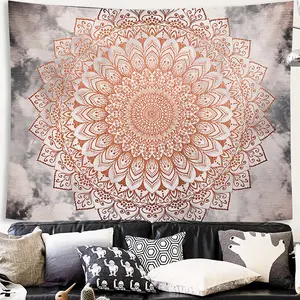 Tissu personnalisé 100% coton Boho tenture murale Mandala tapisserie