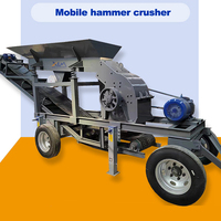 Concasseur à marteaux mobile de haute qualité, marque XiangLong, équipé d'un moteur et de roulements, mini-machine de concassage de pierres, capacité maximale de 10t/h