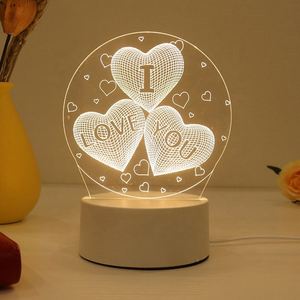 Holesale-Lámpara de escritorio con base de diodo emisor de luz, luces de noche personalizadas de acrílico con dibujos animados, 3D - Product Image 5