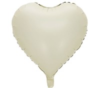 Ballon en aluminium Emay de 18 pouces, crème caramel, blanc, en forme de cœur et d'étoile, à l'hélium, populaire pour la Saint-Valentin et la décoration de mariage