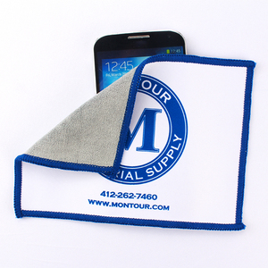Chiffon de nettoyage en microfibre personnalisé à double face pour lunettes et écrans de téléphone - Product Image 4