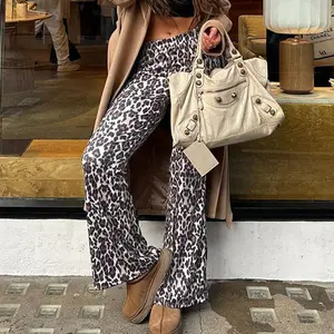 Dames Sexy Hoge Taille Elastische Spandex Broek Met Luipaardprint Hot Girl Skinny Fit Streetwear Voor De Zomer