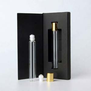 Perfume Sample Cosmetic Packaging Travel Cylinder Transparent <b>Pump</b> Sprayer Empty 10ml 30ml 50ml Glass Screen Printed with Box - Product Image 2