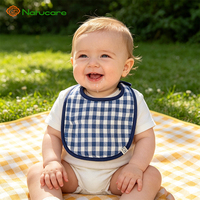 En gros, Lot de bavoirs pour bébé en mousseline de coton de luxe, super doux, absorbants, imperméables, à carreaux, type bandana, pour la dentition