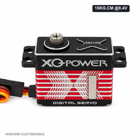 Châssis de robot Servo XQ-POWER XQ-S8218D 15KG, boîtier en aluminium, engrenage en acier, 8.4V, remplacement pour camion SCX24
