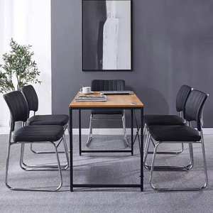 Chaise de bureau empilable en cuir PU pour salle de réunion, réception, consultation, visiteur, conférence, salle de conseil - Product Image 5