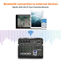 Mélangeur Audio professionnel B6 Offre Spéciale Console de mixage sonore numérique à 6 canaux avec 99 types d'effet DSP connexion Audio USB