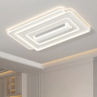 Ventilateur de plafond LED rectangulaire sans pales ultra-fin moderne, éclairage de plafond pour toute la maison, pour chambre à coucher et salle à manger, ventilateur de plafond LED
