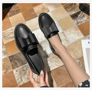 Ambition vente en gros chaussures noires bon marché pour adolescentes populaires pour les écoles étudiantes