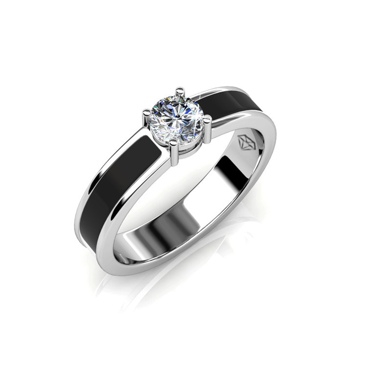Quality Brass with 18K white gold plated Black color
