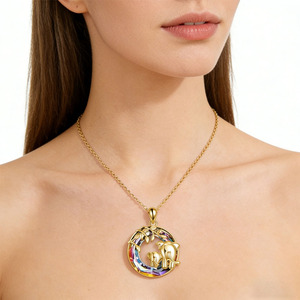Collar de cadena de bambú de acero inoxidable para mujer, diseño de árbol de <span class=keywords><strong>la</strong></span> <span class=keywords><strong>vida</strong></span>, colgante hueco <span class=keywords><strong>simple</strong></span> personalizado, el más vendido - Product Image 5